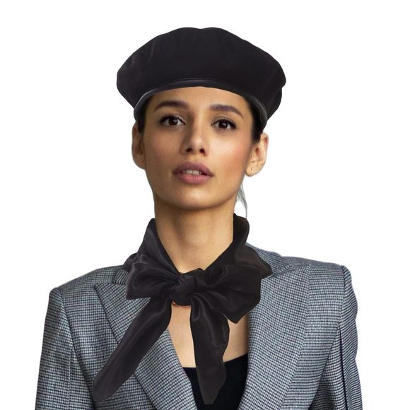 British Us Military Berets With 35" Square Silk Like Head Scarf, Army Beret🐳 - Picture 3 of 7